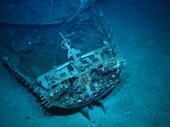 Stern of what is believed to be 36-foot motor pinnace